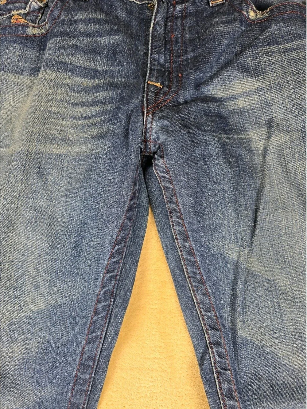 True Religion Men's Billy Flap Pocket Blue Denim Bootcut Size 36 (Actual40)